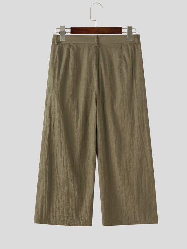 Men's Avant-Garde Deconstructed Tiered Pleated Oversized Baggy Wide Leg Pant SKUL65949