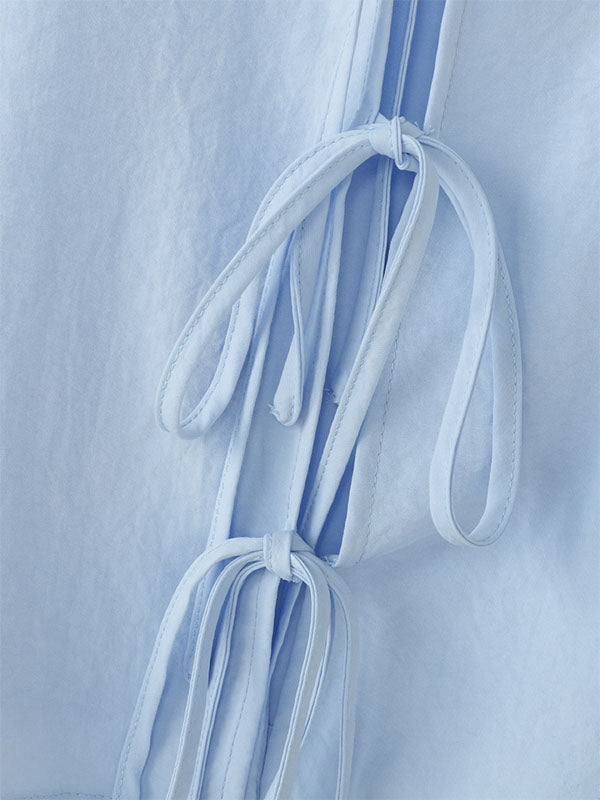 Mens Solid Color Lace-Up Design Casual Tank SKUL13172