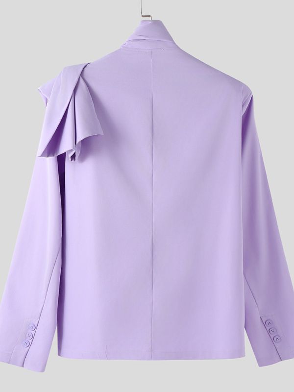 Men's Deconstructed Shawl Patchwork Casual Blazer SKUL43822