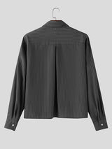 Men's Striped Casual Long Sleeve Shirt SKUL31498