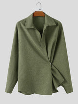 Men's Deconstructed Loose Irregular Long Sleeve Shirt SKUL37748