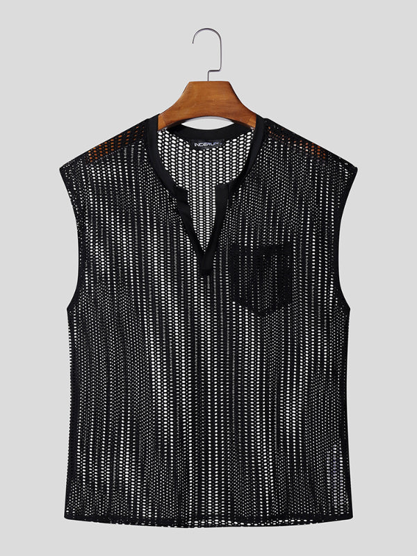 Men's Sheer Mesh Short Sleeve T-Shirt SKUL20260