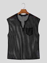 Men's Sheer Mesh Short Sleeve T-Shirt SKUL20260