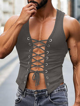 Mens Hollow-Out Cropped Sleeveless Tank SKUL04272