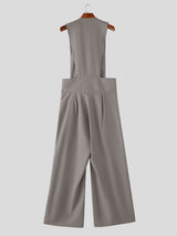 Men's Vintage Elegant High Waist Wide Leg Jumpsuit SKUL75524