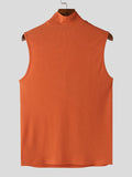 Mens Solid Cutout See Through Sleeveless Vest SKUK53647