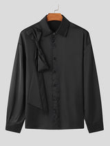 Mens Bow Detail Long Sleeve Shirt SKUK78595