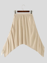 Men's Avant-Garde Dark Aesthetic Deconstructed Layered Jacquard Drop-Crotch Pant SKUL69617