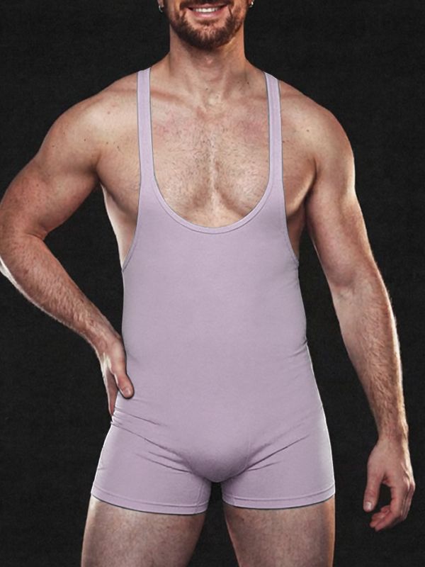 Men's Deconstructed Cross Backless Bodysuit SKUL57117