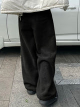 Men's Solid Color Plush Loose Pant SKUL38976