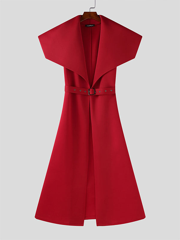 Mens Solid Color Oversized Long Cardigan SKUL04120