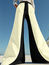 Men's Colorblock Flared Casual Pant SKUL24198