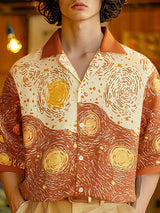 Mens Star Print Casual Shirt SKUL02373