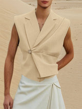 Mens Solid Color Casual Sleeveless Waistcoat SKUL10716