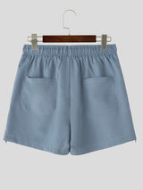 Men's Solid Color Split Casual Short SKUL28269