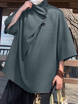 Mens New Chinese Style Cowl Neck Shirt SKUK58959