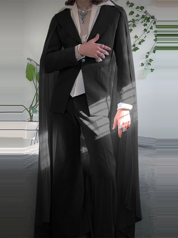 Men's Mesh Shawl Casual Long Sleeve Blazer SKUL24611