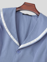 Men's Resort Wear Nautical Sailor Collar Tailored Waistcoat SKUL78988