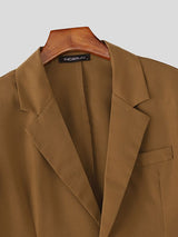 Men's Solid Color Casual Two Pieces Outfit SKUL50996