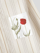 Mens Floral Print Striped Long Sleeve Shirt SKUL09891