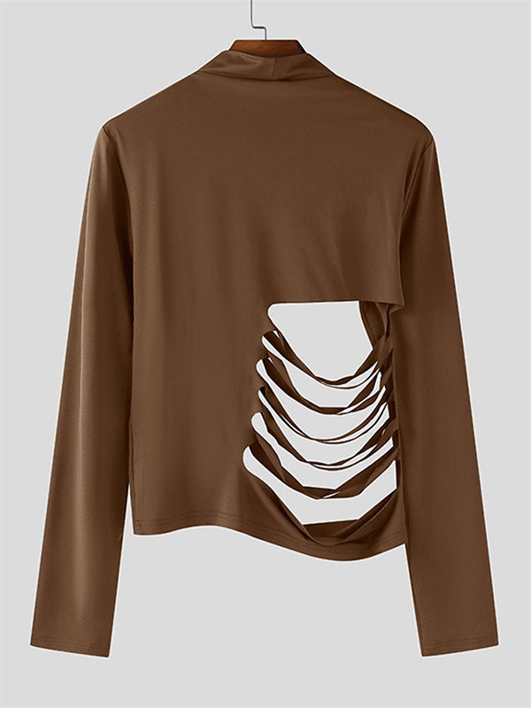 Men's Side Cut Slim Fit Long Sleeve T-Shirt SKUL22226