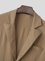 Mens Solid Textured Casual Blazer SKUL09686