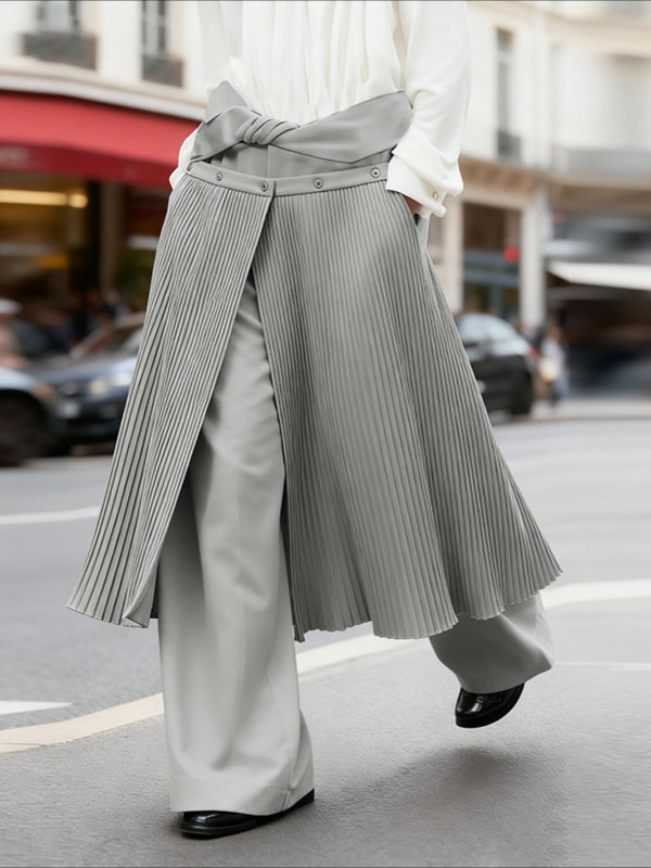 Men's Knot Ruched Wide Leg Pant SKUL45398