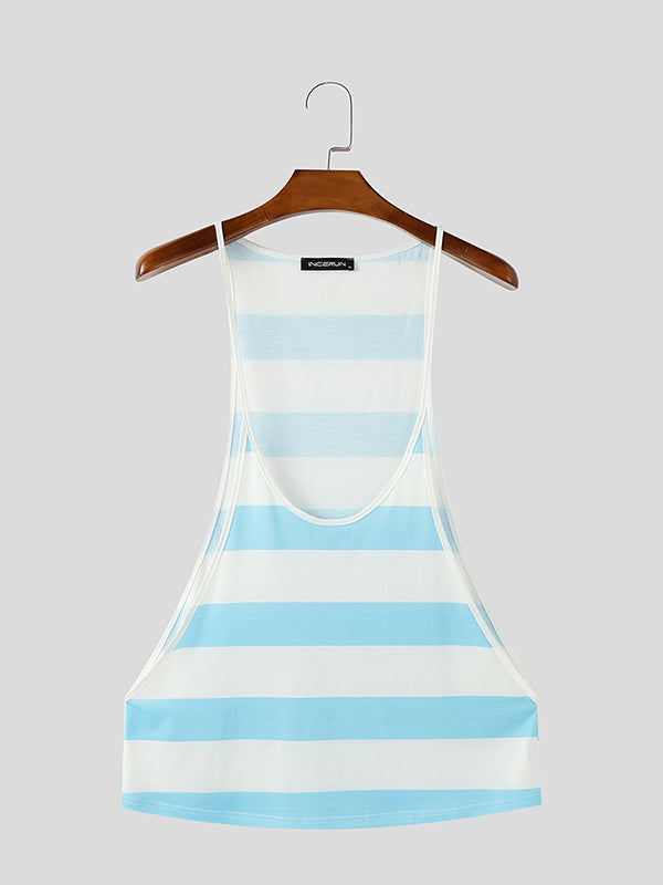 Mens Strap Stripe Casual Tank SKUL08505