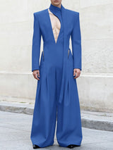 Men's Deconstructed Halter Tie Cutout Jumpsuit SKUL42332