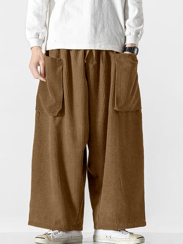 Mens Solid Color Corduroy Straight-Leg Pant SKUK74689