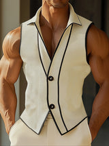 Mens Colorblock Casual Sleeveless Waistcoat SKUL20524