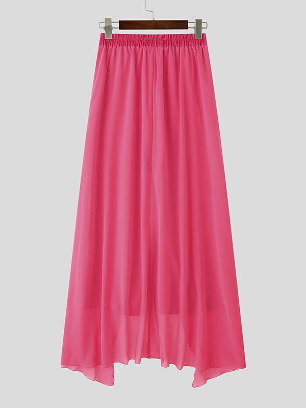 Men's Casual Layered Floor Length Hem Pant SKUL35085