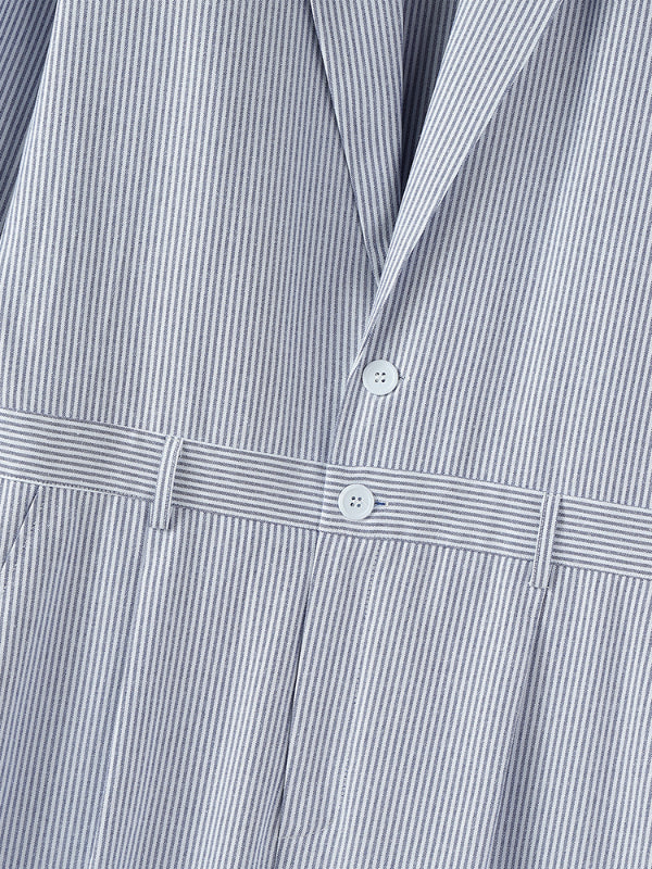 Mens Striped Casual Loose Long Sleeve Jumpsuit SKUL27277