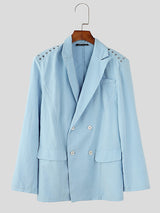 Mens Perforated Casual Long Sleeve Blazer SKUK96781