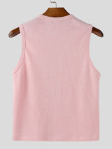 Men's Solid Color Textured Casual Tank SKUL41392
