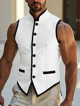 Men's Contrast Edge Sleeveless Shirt SKUL21531