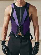 Mens Butterfly Color-Block Print Tank SKUK94603