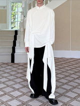 Men's Irregular Hem Long Sleeve Shirt SKUL29558