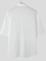 Mens Multi-Pocket Textured Half Sleeve Shirt SKUL07797