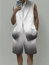 Men's Gradient Color Casual Two Pieces Outfit SKUL22728