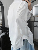 Men's Heart Embroidered Long Sleeve Shirt SKUL29650