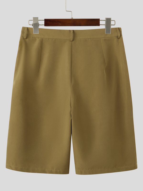 Men's Avant-Garde S-Curve Sheer Mesh Grommet Tailored Short SKUL59859