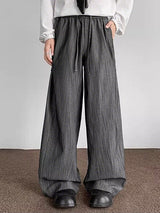 Men's Solid Textured Wide Leg Casual Pant SKUL35121