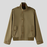 Men's Solid Biker Style Long Sleeve Jacket SKUL32036