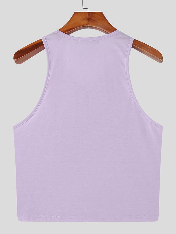 Men's Strawberry Print Casual Tank SKUL24744