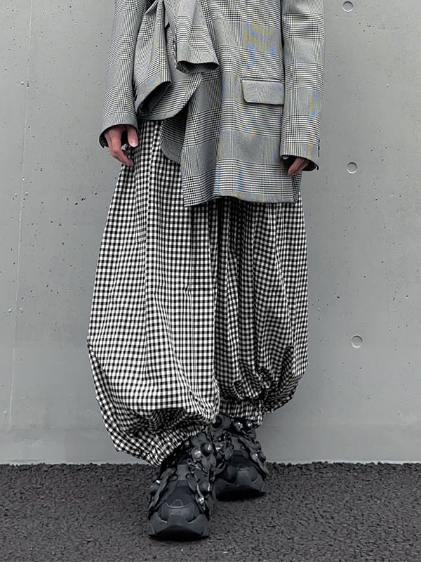 Men's Casual Plaid Lantern Pant SKUL48767