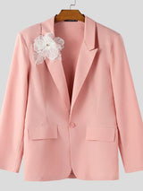 Men's Floral Patchwork Casual Long Sleeve Blazer SKUL43660