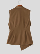 Men's Deconstructed Drawstring Cinched Waist Sleeveless Shirt SKUL60028