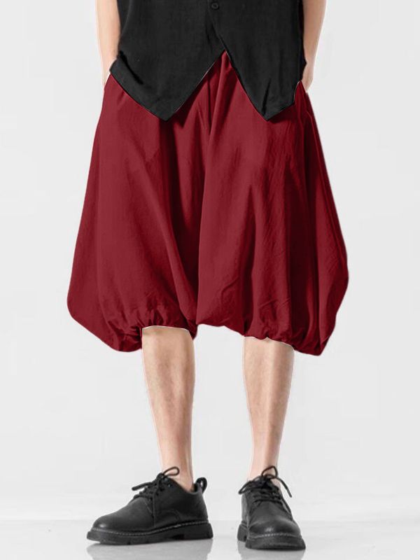 Men's Avant-Garde Zen Voluminous Balloon Cropped Short SKUL63681