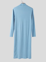 Men's Deconstructed Textured Long Hem Long Sleeve T-shirt SKUL46241